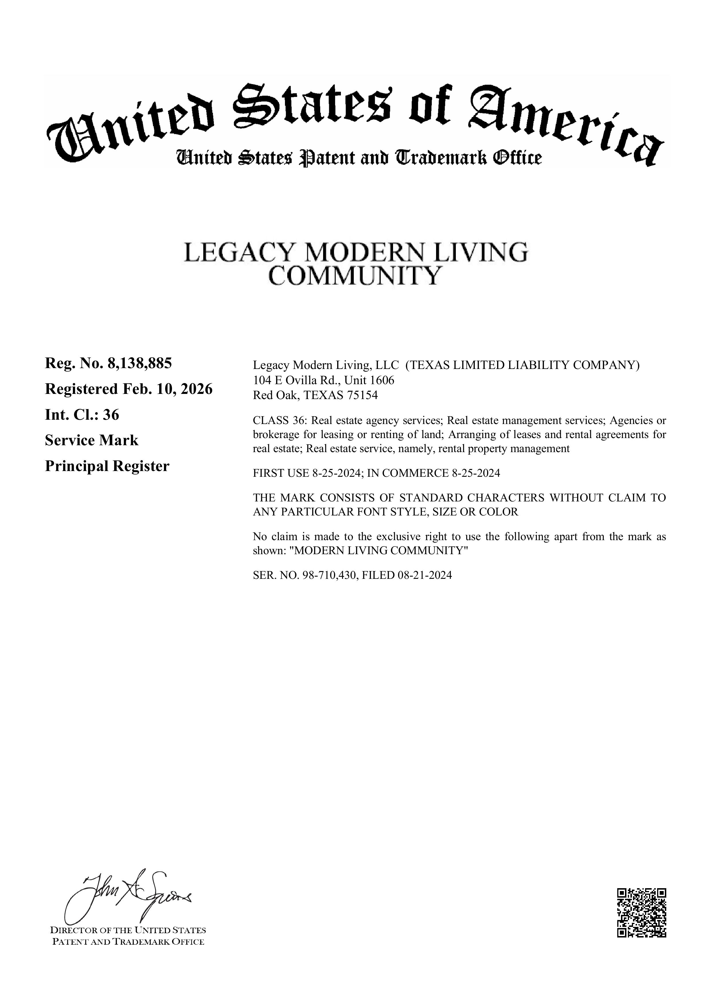 Legacy Modern Living 